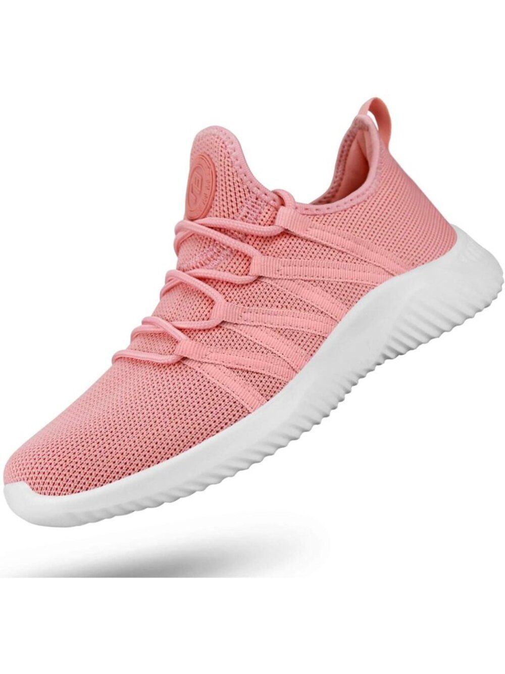 🆕Women's Light Pink Slip On Running Shoes Non Slip Gym Workout Tennis Sneakers